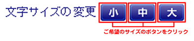 文字サイズの変更