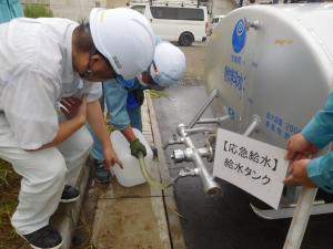 R5.霞ケ浦浄水場の給水タンクへの給水訓練