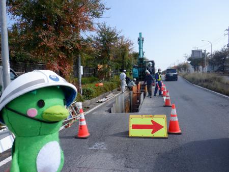 いばかっぱの浄水場たんけん（工事現場1）